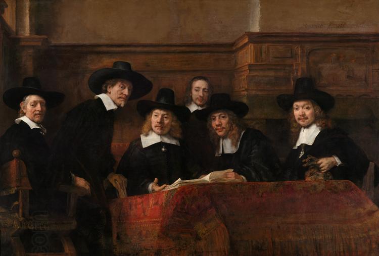REMBRANDT Harmenszoon van Rijn The Sampling Officials of the Amsterdam Drapers' Guild (mk33) China oil painting art